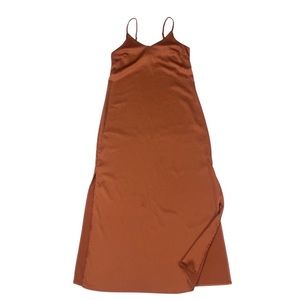 barlll burnt sienna slip dress
